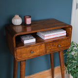 Hamade Open Console Table, Small - Chestnut