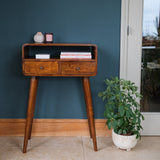 Hamade Open Console Table, Small - Chestnut