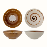 Set of 2 Heikki Bowls in brown and neutral hues.