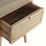 Wellner 1 Drawer Bedside Table, Medium - Natural