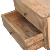 Fogel 2 Drawer Bedside Table, Medium - Natural