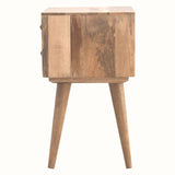 Fogel 2 Drawer Bedside Table, Medium - Natural