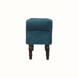 Mineo Velvet Bench - Teal/Walnut