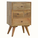 Fogel 4 Drawer Bedside Table - Natural