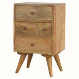 Fogel 4 Drawer Bedside Table - Natural