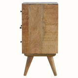 Fogel 4 Drawer Bedside Table - Natural