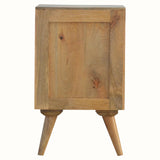 Fogel 4 Drawer Bedside Table - Natural