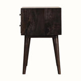 Fogel 2 Drawer Bedside Table, Medium - Ash Black