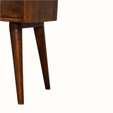 Fogel 2 Drawer Bedside Table, Medium - Chestnut