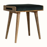 Keene Bench - Green Velvet/Natural