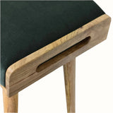 Keene Bench - Green Velvet/Natural