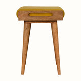 Keene Bench - Mustard Velvet/Natural