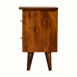 Cline 2 Drawer Bedside Table - Chestnut