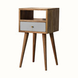 Littler Bedside Table, Small - Natural/Sky Blue