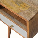 Littler Bedside Table, Small - Natural/Sky Blue