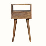 Littler Bedside Table, Small - Natural/Navy Blue