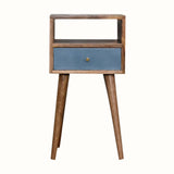 Littler Bedside Table, Small - Natural/Blue