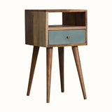 Littler Bedside Table, Small - Natural/Duck Egg