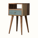 Littler Bedside Table, Small - Natural/Duck Egg