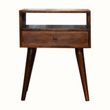 Fogel Open Bedside Table - Chestnut