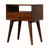 Fogel Open Bedside Table - Chestnut