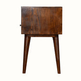 Fogel Open Bedside Table - Chestnut