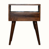 Fogel Open Bedside Table - Chestnut