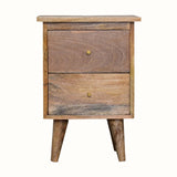 Cline 2 Drawer Bedside Table - Natural