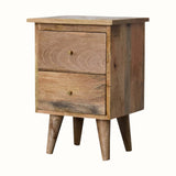 Cline 2 Drawer Bedside Table - Natural