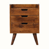 Nordell Bedside Table, Medium - Chestnut