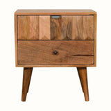 Prism 2 Drawer Bedside Table - Natural