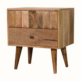 Prism 2 Drawer Bedside Table - Natural