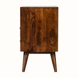 Fogel Open Bedside Table, Medium - Chestnut