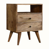 Fogel Open Bedside Table, Medium - Natural