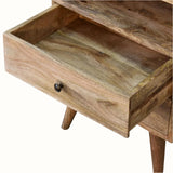 Fogel Open Bedside Table, Medium - Natural