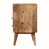 Fogel Open Bedside Table, Medium - Natural