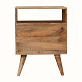 Fogel Open Bedside Table, Medium - Natural