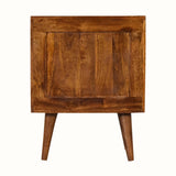 Babej 2 Drawer Bedside Table, Medium - Chestnut