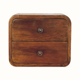 Hamade Wall-Mounted Bedside Table, Small - Chestnut