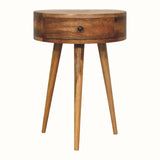 Lauro Semi Circle Bedside Table - Natural