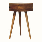 Lauro Semi Circle Bedside Table - Natural