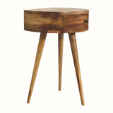 Lauro Semi Circle Bedside Table - Natural