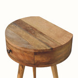 Lauro Semi Circle Bedside Table - Natural