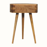 Lauro Semi Circle Bedside Table - Natural