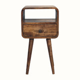 Hamade Open Bedside Table, Small - Grey Wash