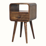 Hamade Open Bedside Table, Small - Grey Wash