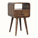 Hamade Open Bedside Table, Small - Grey Wash