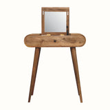 Merrill Dressing Table with Foldable Mirror, Small - Natural