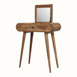 Merrill Dressing Table with Foldable Mirror, Small - Natural