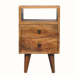 Fogel Open Bedside Table, Small - Natural